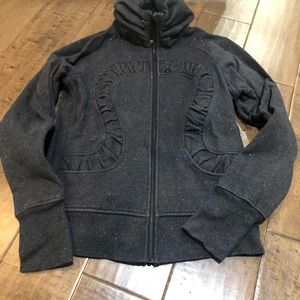 Lululemon funnel neck grey sparkle sweatshirt